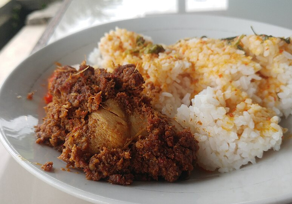 Rendang with rice