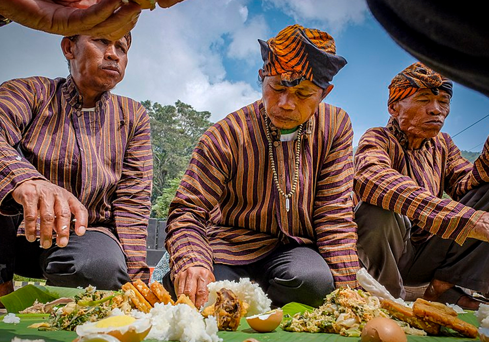 Eating together festival in Kembul Java