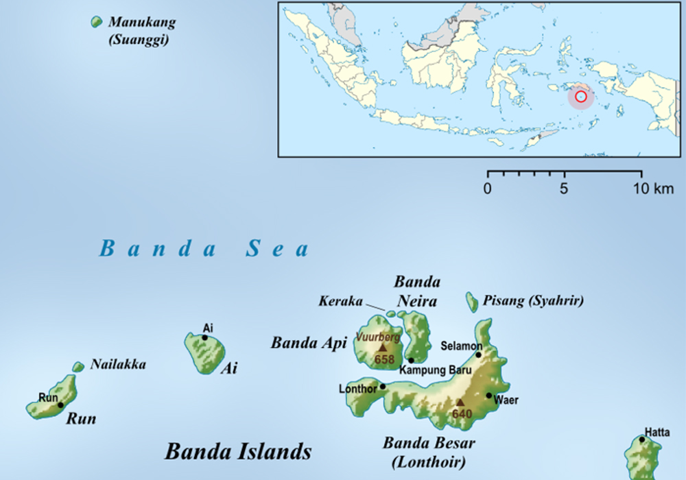 Banda Neira location on Indonesia map